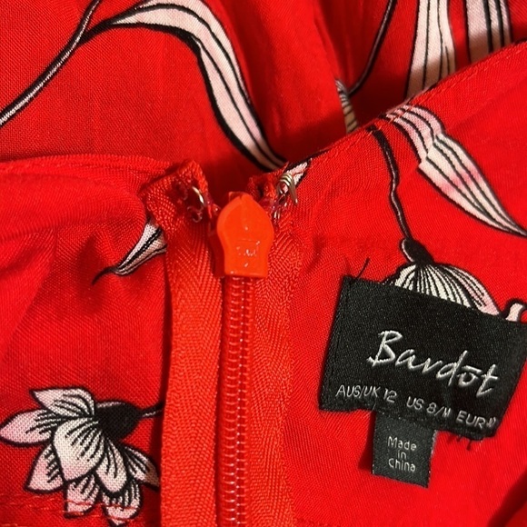 BARDOT Red Floral Summer Maxi Dress - Picture 13 of 15